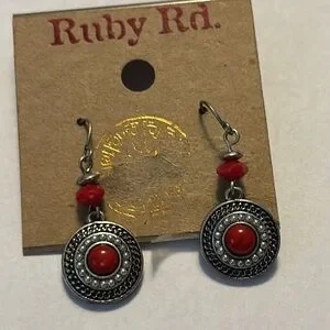Ruby Rd Jewelry Ruby Rd. | Jewelry | New Ruby Red Americana Dangle Earrings | Poshmark